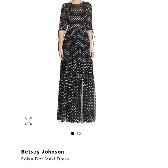 betsey johnson polka dot maxi dress